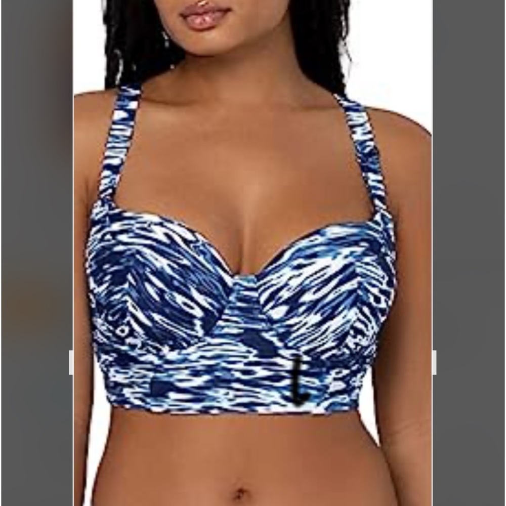 Smart & Sexy Plus-Size Long Lined Underwire Bikini.. Size 34DD. NWOT